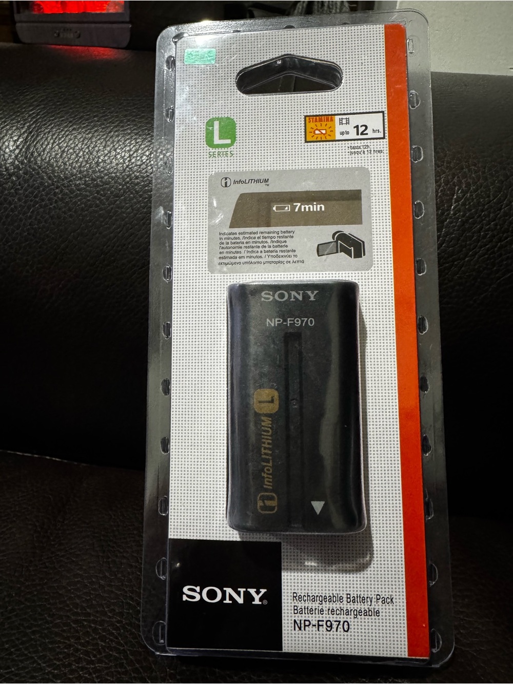 Sony Black NP-F970 Camera Battery Pack in Retail Packaging